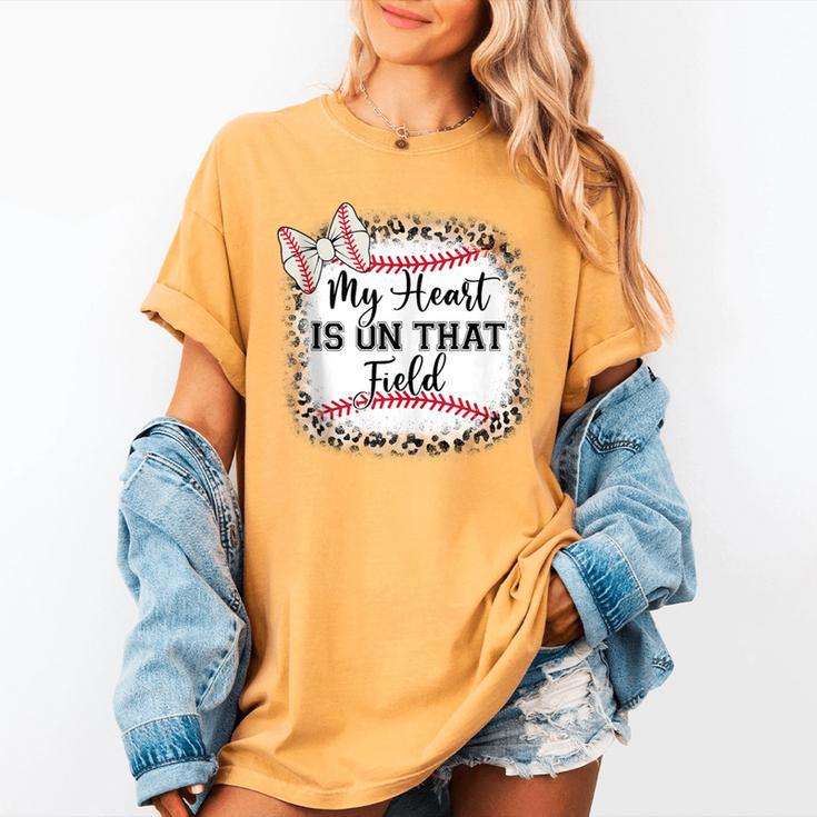 Cute Baseball Mom My Heart On That Field Sister Girl Toddler Women's Comfort Colors T-Shirt Cute Baseball Mom My Heart On That Field Sister Girl Toddler Women's Comfort Colors T-Shirt