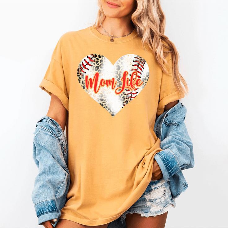 Cute Baseball Mom Heart Mother's Day Sport Mama Mom Life Women's Comfort Colors T-Shirt Cute Baseball Mom Heart Mother's Day Sport Mama Mom Life Women's Comfort Colors T-Shirt