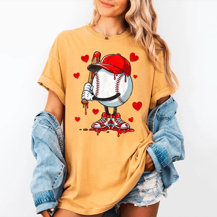 Cute Dripping Baseball Lover Valentines Day Boys Kids Women's Comfort Colors T-Shirt