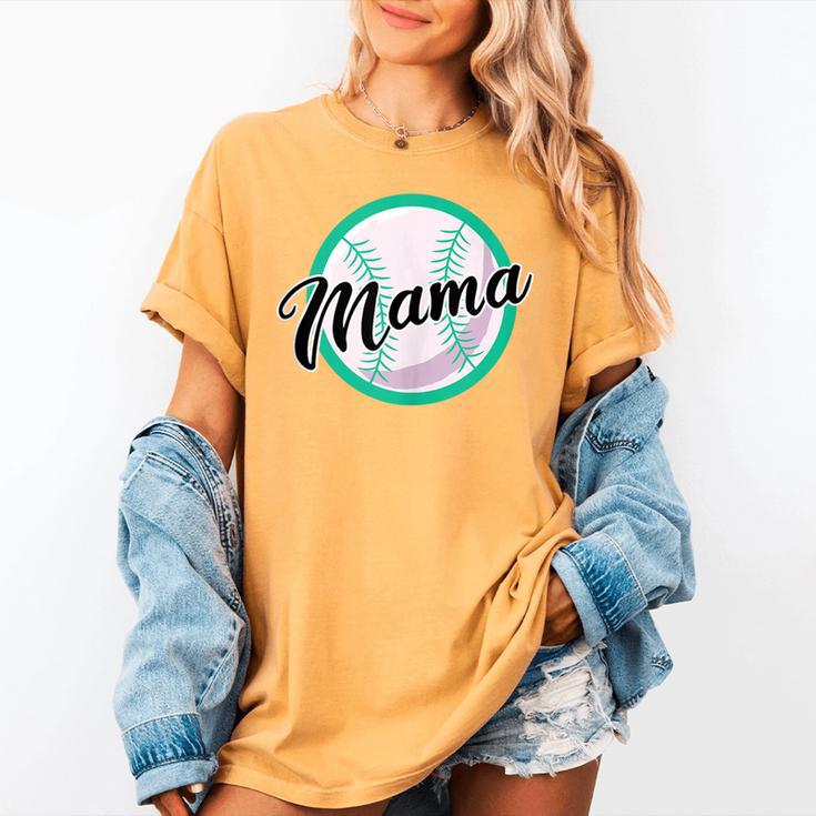 Cute Mama Script Font On Baseball Mom Women's Comfort Colors T-Shirt Cute Mama Script Font On Baseball Mom Women's Comfort Colors T-Shirt