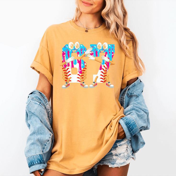 Dabbing Baseball Ice Cream Drip Number 67 Birthday Party Women's Comfort Colors T-Shirt Dabbing Baseball Ice Cream Drip Number 67 Birthday Party Women's Comfort Colors T-Shirt