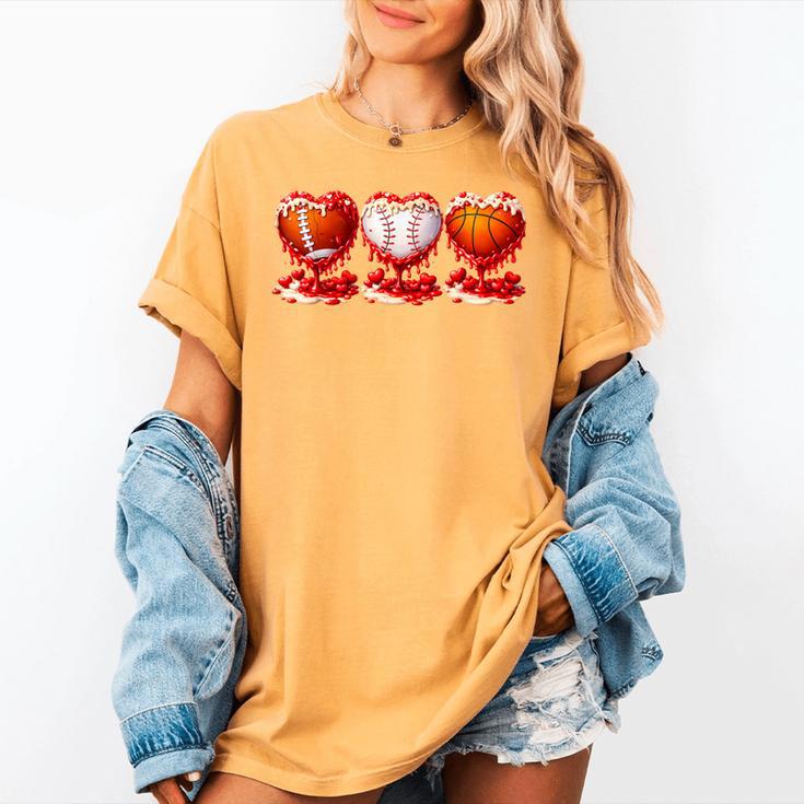 Drip Valentines Day Basketball Baseball Football Boy Men Kid Women's Comfort Colors T-Shirt