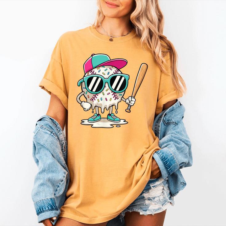 Dripping Baseball Baseball Lover Player Baseballer Women's Comfort Colors T-Shirt Dripping Baseball Baseball Lover Player Baseballer Women's Comfort Colors T-Shirt