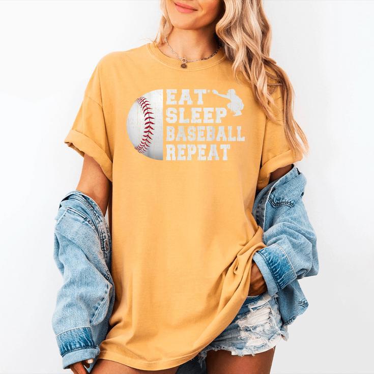 Eat Sleep Baseball Repeat Catcher Boys Youth Men Women's Comfort Colors T-Shirt Eat Sleep Baseball Repeat Catcher Boys Youth Men Women's Comfort Colors T-Shirt