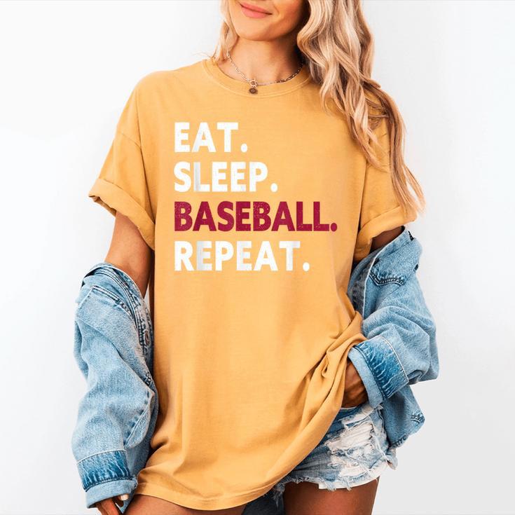 Eat Sleep Baseball Repeat Baseball Player Women's Comfort Colors T-Shirt