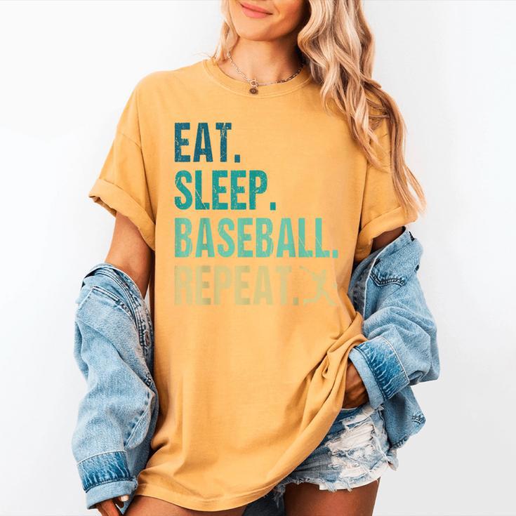 Eat Sleep Baseball Repeat Baseball Player Baseball Women's Comfort Colors T-Shirt Eat Sleep Baseball Repeat Baseball Player Baseball Women's Comfort Colors T-Shirt