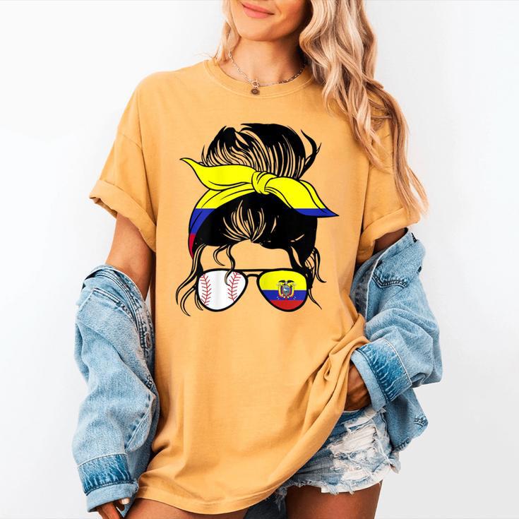 Ecuador Baseball Mom Ecuadorian Baseball Girl Women's Comfort Colors T-Shirt Ecuador Baseball Mom Ecuadorian Baseball Girl Women's Comfort Colors T-Shirt