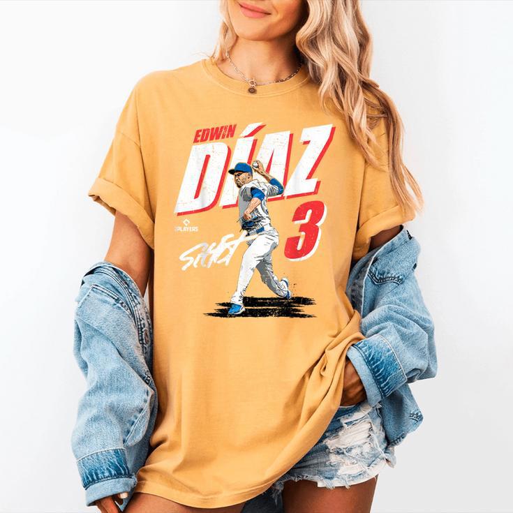 Edwin Diaz Los Angeles D Baseball Players MLBEDD204M Women's Comfort Colors T-Shirt Edwin Diaz Los Angeles D Baseball Players MLBEDD204M Women's Comfort Colors T-Shirt