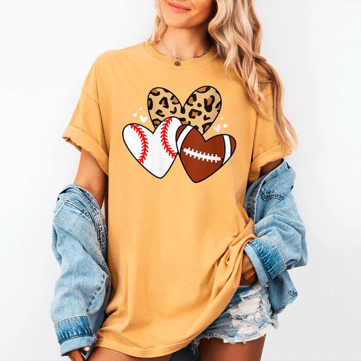 Football Baseball Heart Football Baseball Mom Women's Comfort Colors T-Shirt Football Baseball Heart Football Baseball Mom Women's Comfort Colors T-Shirt