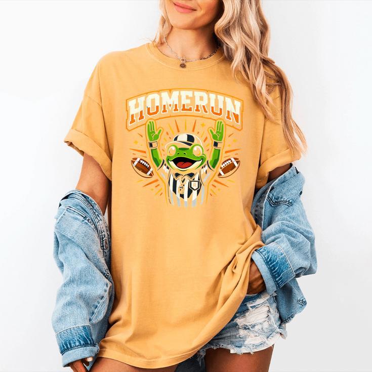 Football Referee Touchdown Baseball Homerun Frog Women's Comfort Colors T-Shirt Football Referee Touchdown Baseball Homerun Frog Women's Comfort Colors T-Shirt