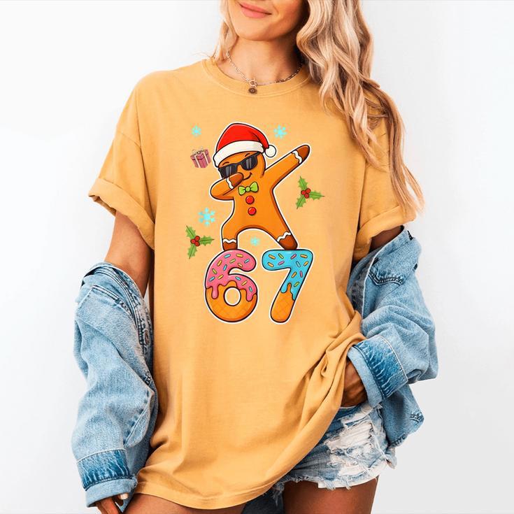 Gingerbread Six Seven 67 Ice Cream Drip Baseball Women's Comfort Colors T-Shirt Gingerbread Six Seven 67 Ice Cream Drip Baseball Women's Comfort Colors T-Shirt