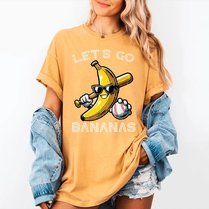 Lets Go Bananas Baseball Retro Sports Boys Kids Men Youth Premium Tri-Blend Women's Comfort Colors T-Shirt