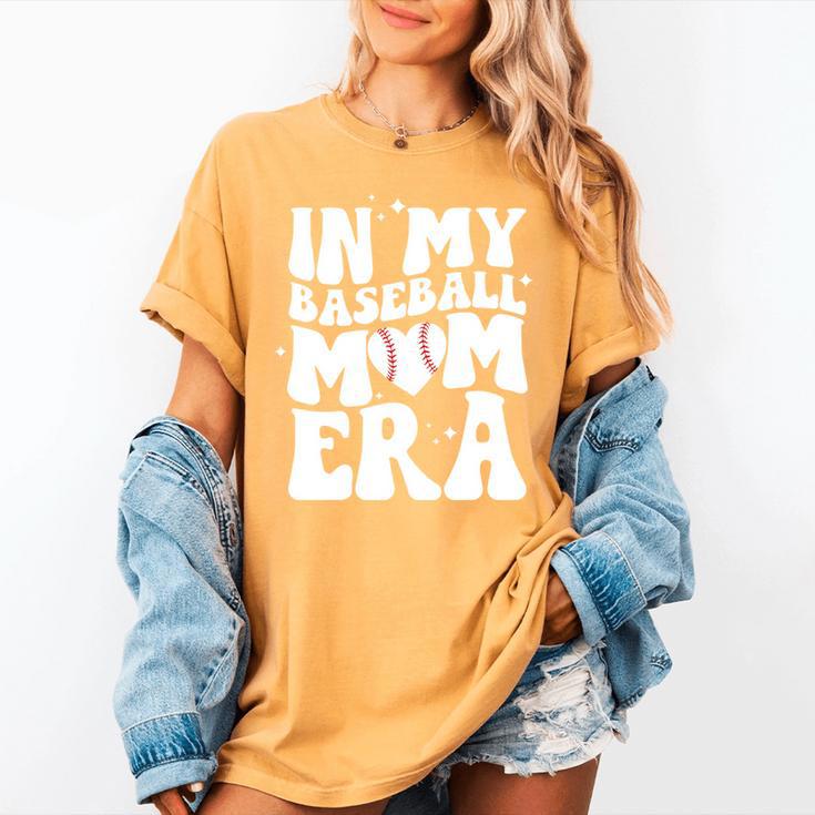 Groovy Retro In My Baseball Mom Era Women's Comfort Colors T-Shirt