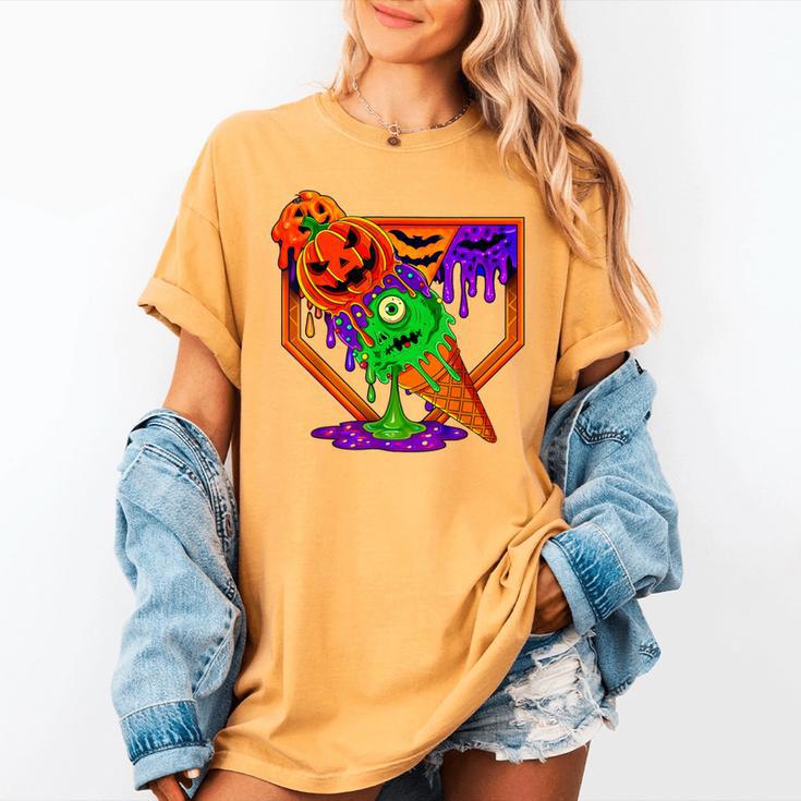 Halloween Baseball Ice Cream Drip Boys Girls Youth Women's Comfort Colors T-Shirt