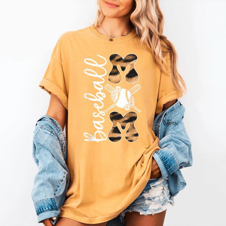 Happy Mother's Day Baseball Mom Leopard Softball Lover Women's Comfort Colors T-Shirt Happy Mother's Day Baseball Mom Leopard Softball Lover Women's Comfort Colors T-Shirt