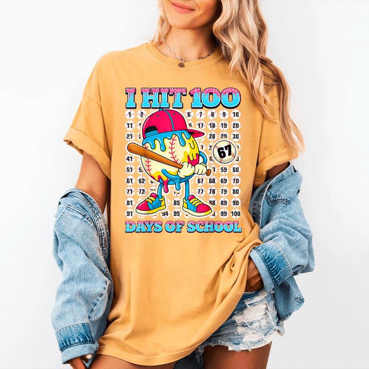 I Hit 100 Days Of School 67 Drip Baseball Boys Kids Women's Comfort Colors T-Shirt I Hit 100 Days Of School 67 Drip Baseball Boys Kids Women's Comfort Colors T-Shirt
