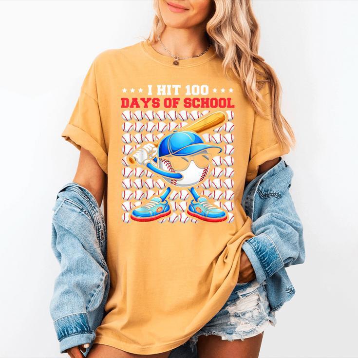 I Hit 100 Days Of School Baseball Player Kids Boys Son Women's Comfort Colors T-Shirt I Hit 100 Days Of School Baseball Player Kids Boys Son Women's Comfort Colors T-Shirt