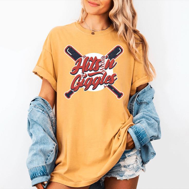 Hits 'n Giggles Baseball Player Women Baseball Mom Mother Women's Comfort Colors T-Shirt Hits 'n Giggles Baseball Player Women Baseball Mom Mother Women's Comfort Colors T-Shirt
