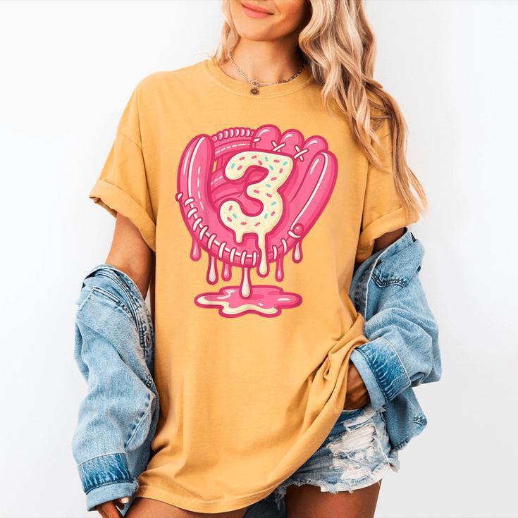 Ice Cream Baseball Glove 3rd Birthday Edition Women's Comfort Colors T-Shirt Ice Cream Baseball Glove 3rd Birthday Edition Women's Comfort Colors T-Shirt