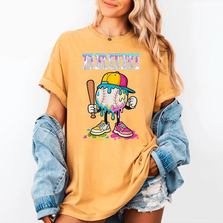 Ice Cream Drip Baseball Bruh Baseball Drip Boy Youth Women's Comfort Colors T-Shirt