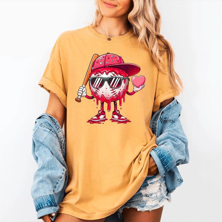 Ice Cream Drip Baseball Valentine's Day Spots Baseball Drip Women's Comfort Colors T-Shirt Ice Cream Drip Baseball Valentine's Day Spots Baseball Drip Women's Comfort Colors T-Shirt