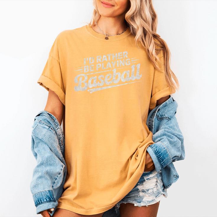 I'd Rather Be Playing Baseball Player Coach Fan Game Day Tee Premium Tri-Blend Women's Comfort Colors T-Shirt I'd Rather Be Playing Baseball Player Coach Fan Game Day Tee Premium Tri-Blend Women's Comfort Colors T-Shirt