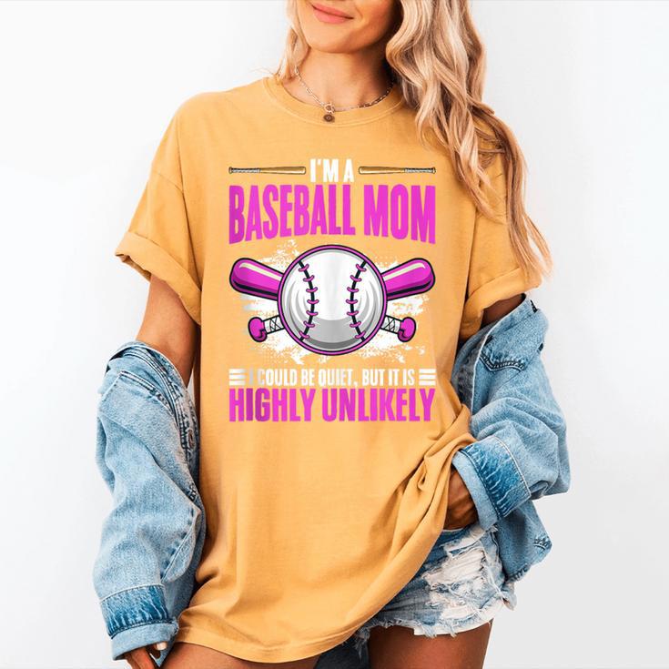 I'm A Baseball Mom Baseball Pitcher Catcher Baseball Player Women's Comfort Colors T-Shirt I'm A Baseball Mom Baseball Pitcher Catcher Baseball Player Women's Comfort Colors T-Shirt