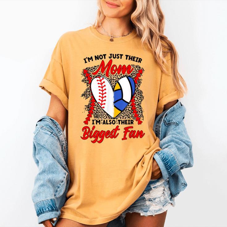 I'm Their Biggest Fan Volleyball Baseball Mom Women's Comfort Colors T-Shirt
