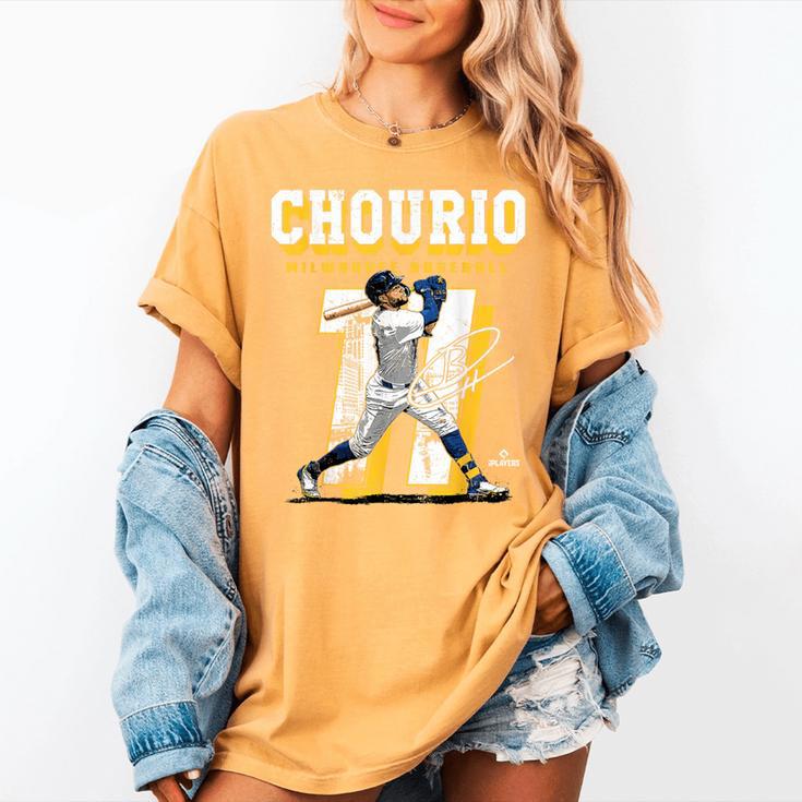 Jackson Chourio Milwaukee MLB Baseball Player MLBJCH201M Women's Comfort Colors T-Shirt