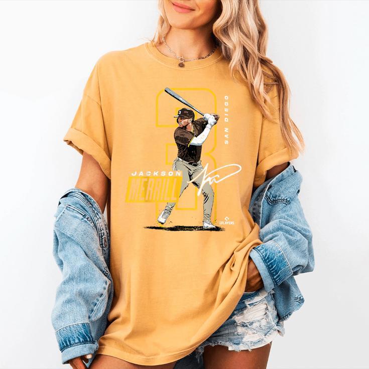 Jackson Merrill San Diego MLB Baseball Player MLBJME202M Women's Comfort Colors T-Shirt Jackson Merrill San Diego MLB Baseball Player MLBJME202M Women's Comfort Colors T-Shirt