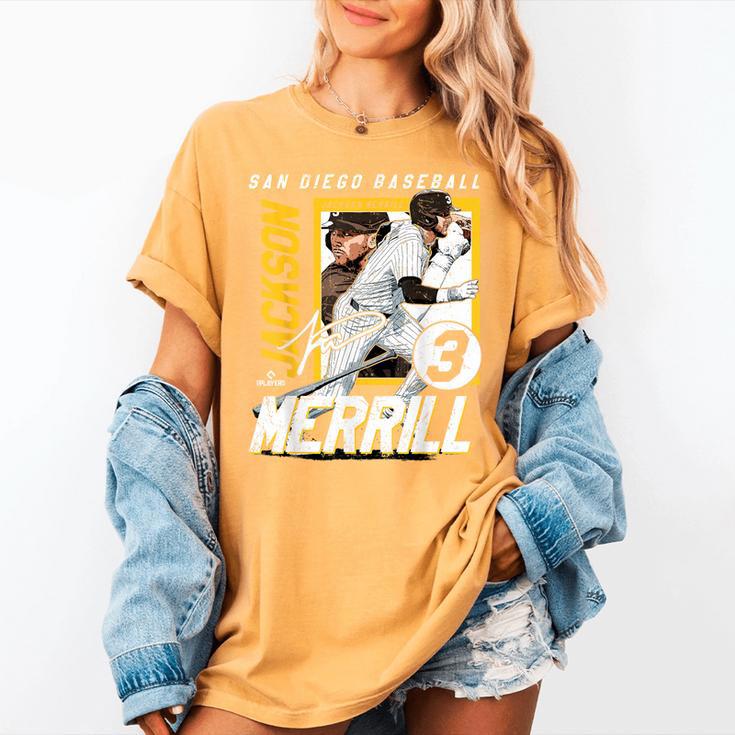 Jackson Merrill San Diego MLB Baseball Player MLBJME203M Women's Comfort Colors T-Shirt Jackson Merrill San Diego MLB Baseball Player MLBJME203M Women's Comfort Colors T-Shirt
