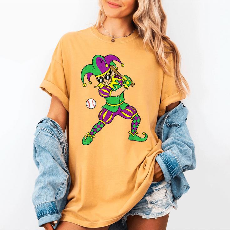 Jester Baseball Mardi Gras Carnival Sport Men Boy Teen Kids Women's Comfort Colors T-Shirt Jester Baseball Mardi Gras Carnival Sport Men Boy Teen Kids Women's Comfort Colors T-Shirt