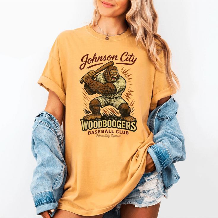 Johnson City Woodboogers Retro Baseball Club Women's Comfort Colors T-Shirt Johnson City Woodboogers Retro Baseball Club Women's Comfort Colors T-Shirt
