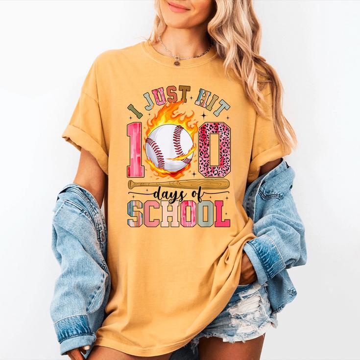 I Just Hit 100 Days Of School Baseball Lovers Fans Boys Kids Women's Comfort Colors T-Shirt I Just Hit 100 Days Of School Baseball Lovers Fans Boys Kids Women's Comfort Colors T-Shirt