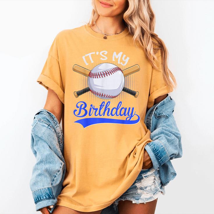 Kids 8th Baseball Birthday Party Boys Sport Fan 8 Years Old Women's Comfort Colors T-Shirt Kids 8th Baseball Birthday Party Boys Sport Fan 8 Years Old Women's Comfort Colors T-Shirt