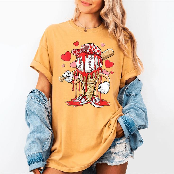 Kids Baseball Drip Ice Cream Apparel Kids Boys Valentine Women's Comfort Colors T-Shirt