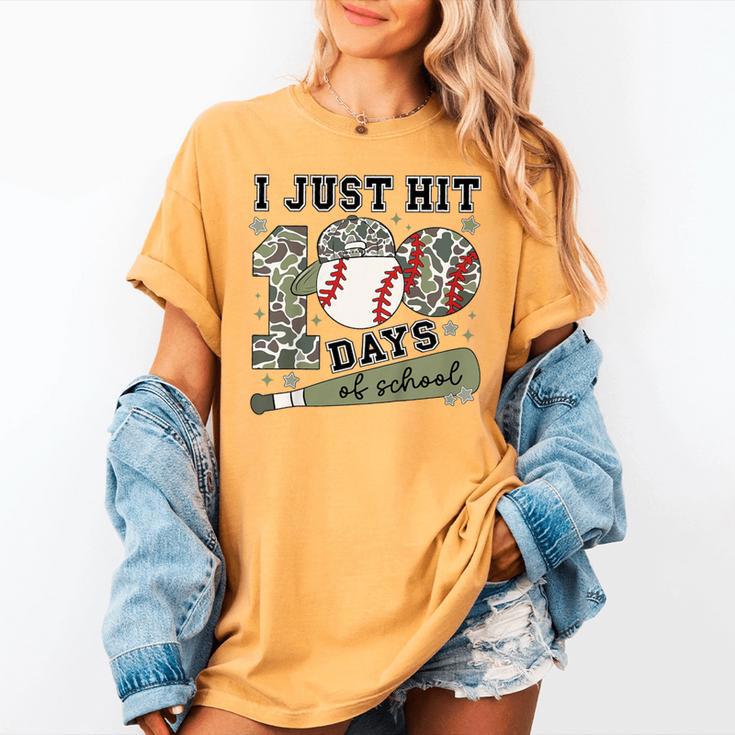 Kids I Just Hit 100 Days Boys 100 Days Of School Baseball Kids Women's Comfort Colors T-Shirt Kids I Just Hit 100 Days Boys 100 Days Of School Baseball Kids Women's Comfort Colors T-Shirt