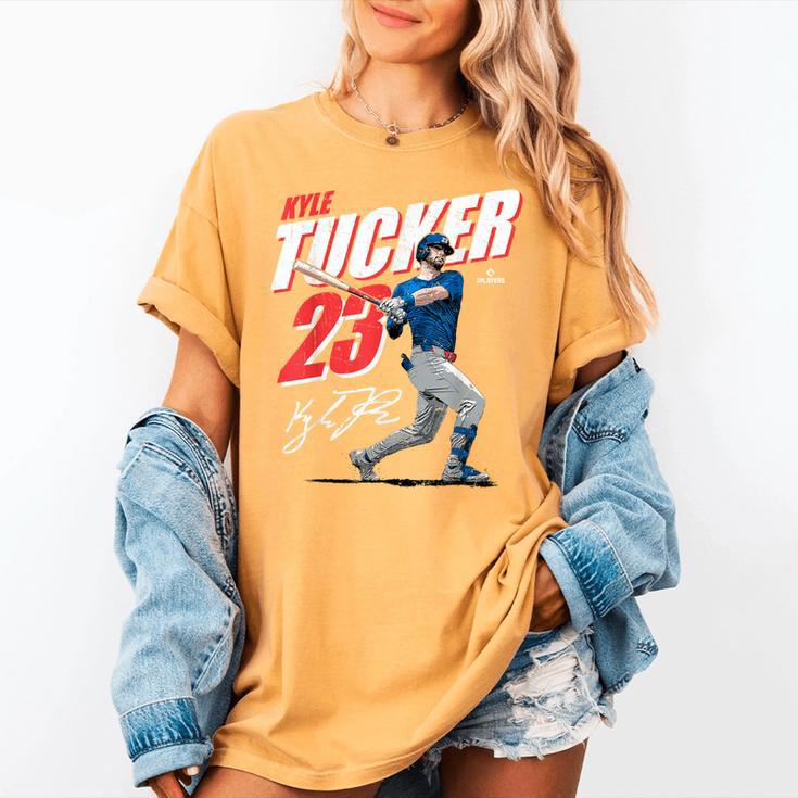 Kyle Tucker Los Angeles D Baseball Players MLBKYT204M Women's Comfort Colors T-Shirt