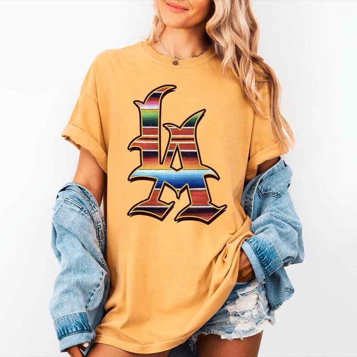 LA Sarape Los Angeles LA Sarape East LA Baseball Mexican Premium Tri-Blend Women's Comfort Colors T-Shirt LA Sarape Los Angeles LA Sarape East LA Baseball Mexican Premium Tri-Blend Women's Comfort Colors T-Shirt