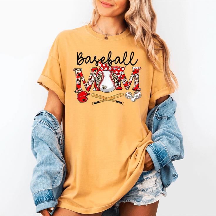 Leopard Baseball Mom Game Day Vibes Mother's Day Women's Comfort Colors T-Shirt Leopard Baseball Mom Game Day Vibes Mother's Day Women's Comfort Colors T-Shirt