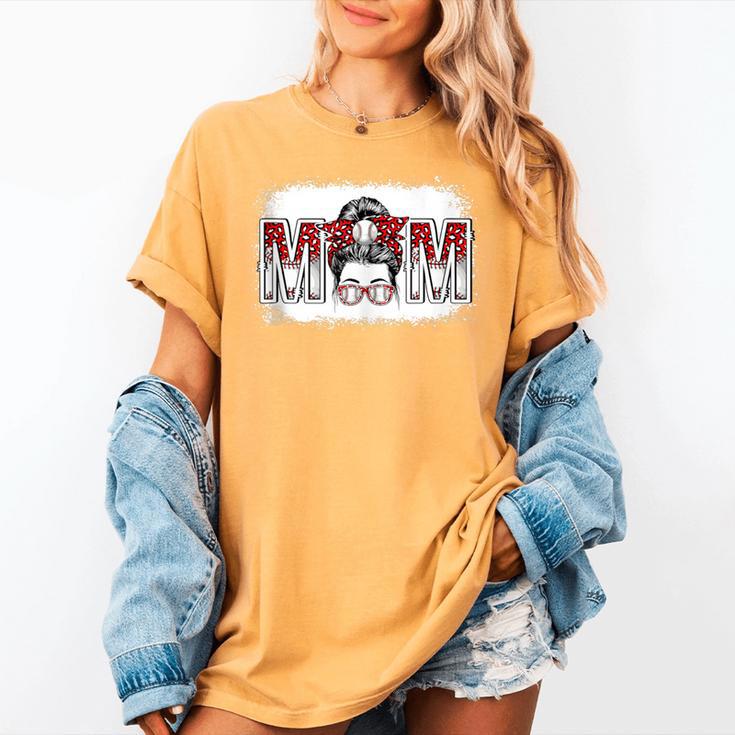 Leopard Baseball Mom Mama Mother's Day Son Daughter Boys Women's Comfort Colors T-Shirt