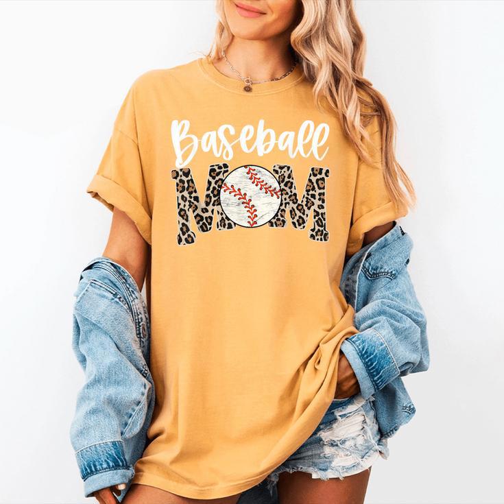 Leopard Baseball Mom Baseball Mama Retro Cute Mother's Day Women's Comfort Colors T-Shirt Leopard Baseball Mom Baseball Mama Retro Cute Mother's Day Women's Comfort Colors T-Shirt