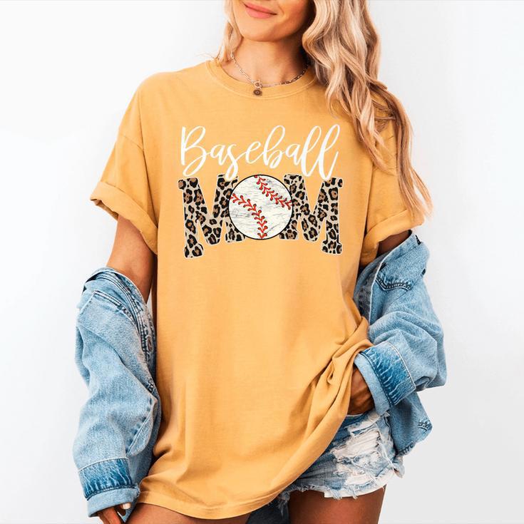 Leopard Baseball Mom Matching Baseball Mama Family Matching Premium Women's Comfort Colors T-Shirt Leopard Baseball Mom Matching Baseball Mama Family Matching Premium Women's Comfort Colors T-Shirt