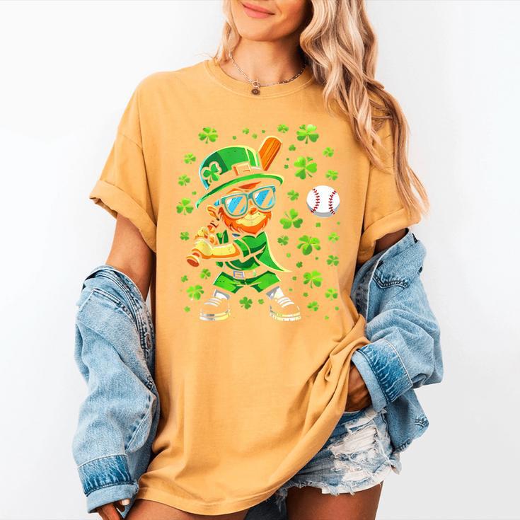 Leprechaun Playing Baseball Happy St Patricks Day Men Boys Women's Comfort Colors T-Shirt Leprechaun Playing Baseball Happy St Patricks Day Men Boys Women's Comfort Colors T-Shirt