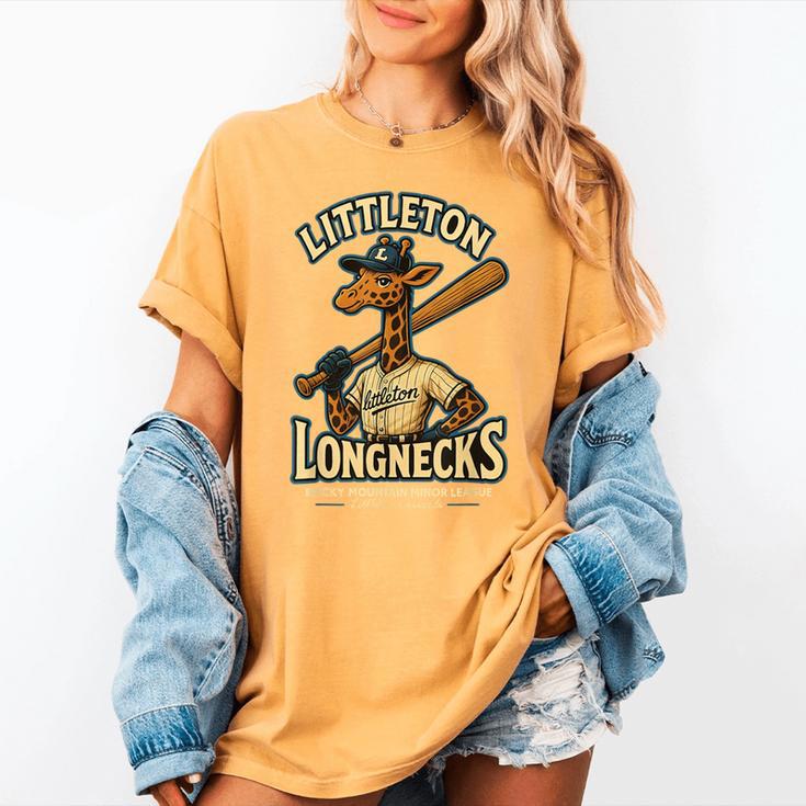 Littleton Longnecks Retro Minor League Baseball Women's Comfort Colors T-Shirt Littleton Longnecks Retro Minor League Baseball Women's Comfort Colors T-Shirt