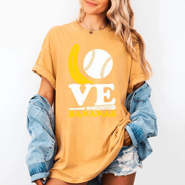 Love Bananas Banana Baseball Women's Comfort Colors T-Shirt