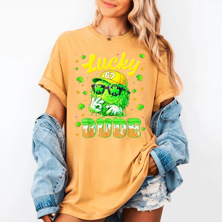 Lucky Dude Drip Baseball Shamrock St Patrick Men Boy Youth Women's Comfort Colors T-Shirt