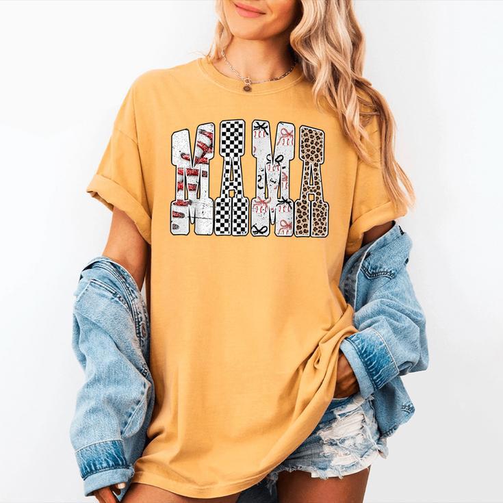 Mama Baseball Season Happy Game Day Trendy Sports Mom Women's Comfort Colors T-Shirt Mama Baseball Season Happy Game Day Trendy Sports Mom Women's Comfort Colors T-Shirt