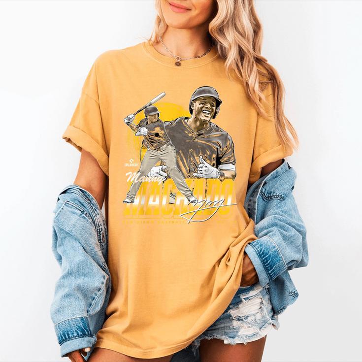 Manny Machado San Diego MLB Baseball Players MLBMMA302N Women's Comfort Colors T-Shirt Manny Machado San Diego MLB Baseball Players MLBMMA302N Women's Comfort Colors T-Shirt