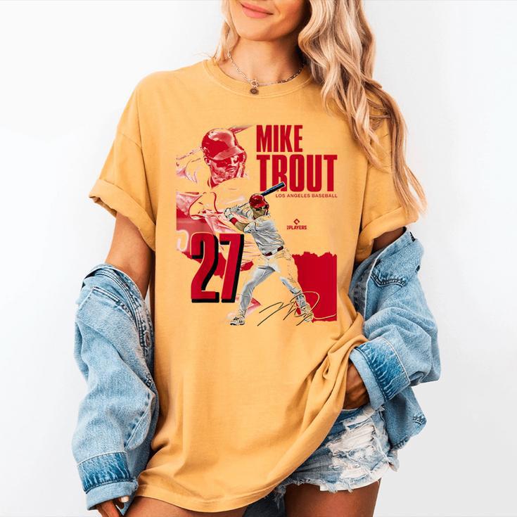 Mike Trout Los Angeles A MLB Baseball Players MLBMTR304N Women's Comfort Colors T-Shirt Mike Trout Los Angeles A MLB Baseball Players MLBMTR304N Women's Comfort Colors T-Shirt